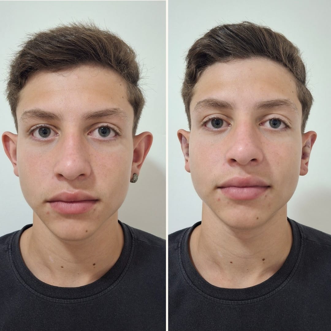 Antes e depois de otomodelação — resultado 5